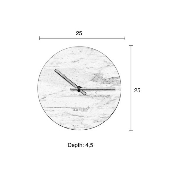 Ceas de perete din marmură Zuiver Marble Time, verde-image-1