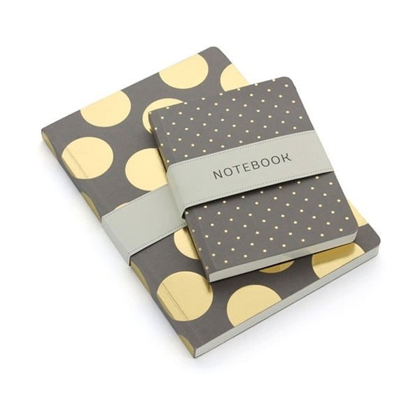 Agendă A5 Go Stationery Gold Polka Taupe-image-2