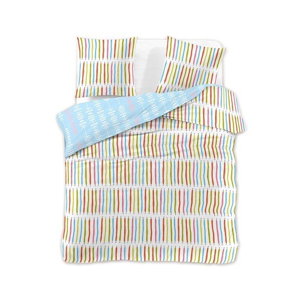 Lenjerie de pat din microfibră pentru pat dublu DecoKing Basic Stiches, 200 x 220 cm
