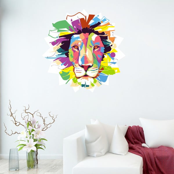 Autocolant Fanastick Pop Art Lion, 50 x 50 cm