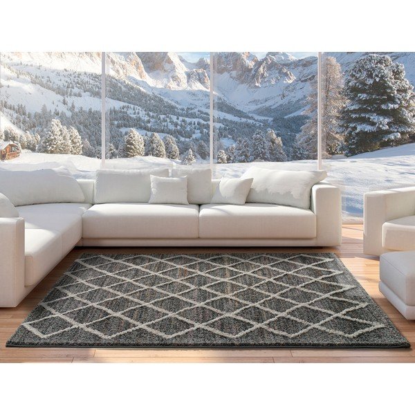 Covor Universal Farah Cross, 120 x 170 cm, gri-image-1