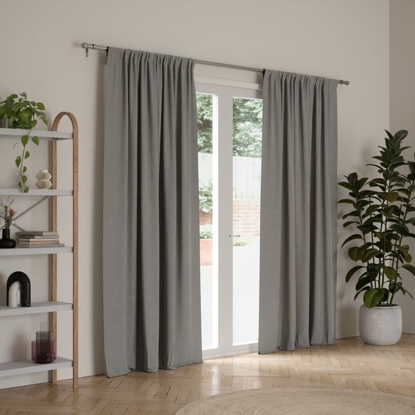 Galerie de perdea argintie extensibilă din oțel 168 - 305 cm Cleo – Umbra-image-3