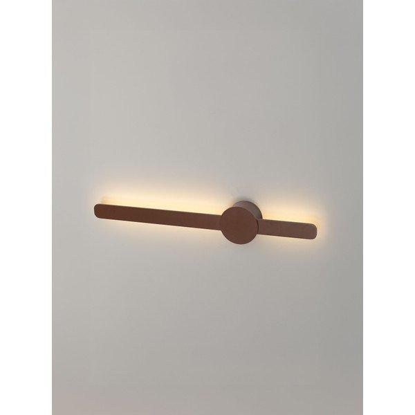 Aplică de perete maro LED din aluminiu Norei – Nova Luce-image-1