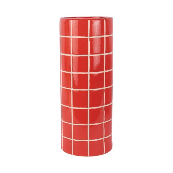 Vază roșie din ceramică (înălțime 40 cm) Retro Tiles – PT LIVING