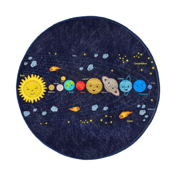 Covor pentru copii albastru închis ø 80 cm Comfort – Mila Home