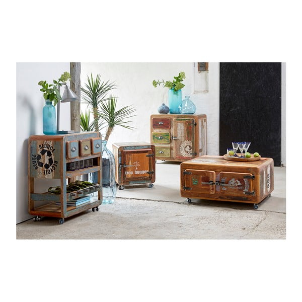 Comodă cu suport pentru sticle de vin Canett Bombay-image-1