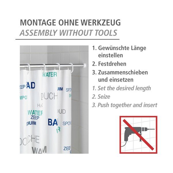 Bară pentru perdea de duș argintie 110 - 185 cm – Wenko-image-4