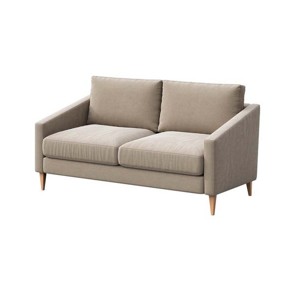 Canapea bej cu tapițerie din catifea 170 cm Karoto – Ame Yens-image-2