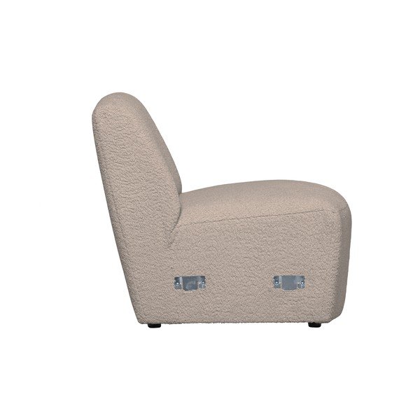 Modul pentru canapea bej cu tapițerie din stofă bouclé (de mijloc) Coco  – WOOOD-image-3