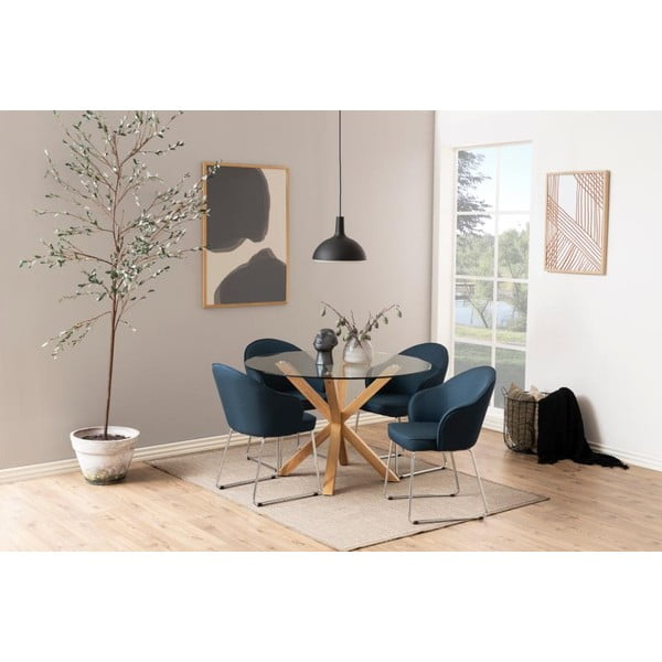 Masă dining cu blat din sticlă Actona Heaven, ⌀ 119 cm-image-3