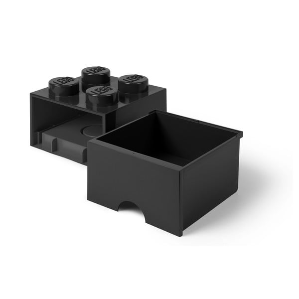 Cutie pătrată pentru depozitare LEGO®, negru-image-3