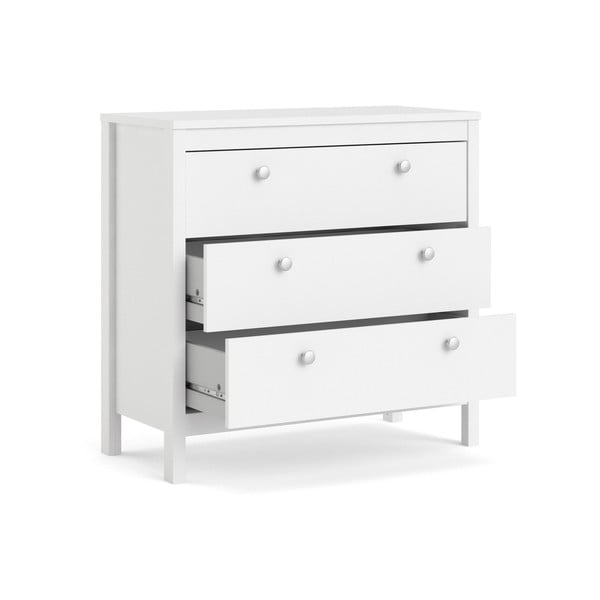 Comodă albă joasă 82x80 cm Madrid – Tvilum-image-4