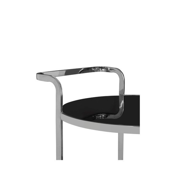 Măsuță de servire cu roți și blat din sticlă ø 50 cm Ackley – Premier Housewares-image-3