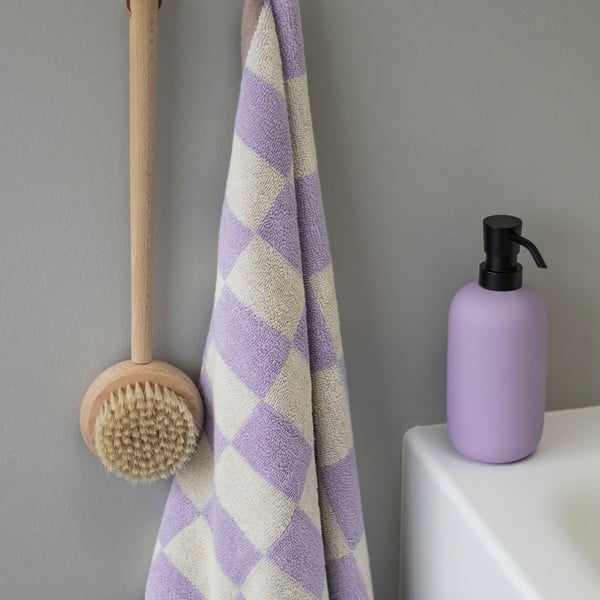 Prosop galben deschis/mov din bumbac organic 50x90 cm Retro – Mette Ditmer Denmark-image-3