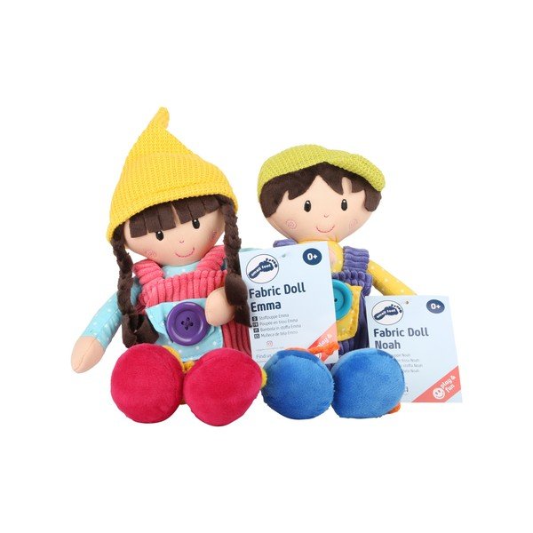 Set 2 păpuși din pluș pentru copii Legler Noah & Emma-image-1