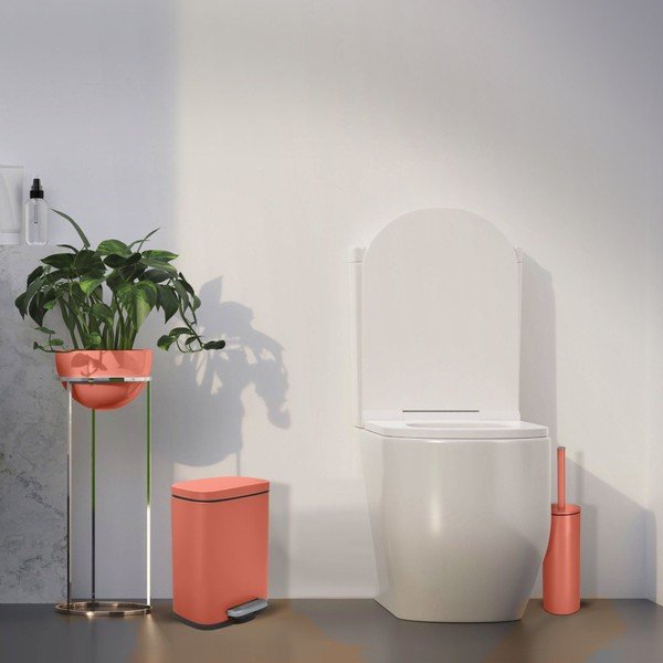 Coș de gunoi teracotă cu pedală din oțel 5 l   Akira – Spirella-image-1