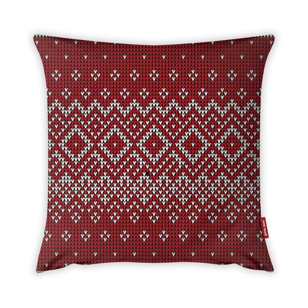 Față de pernă Vitaus Christmas Period Red Pattern, 43 x 43 cm