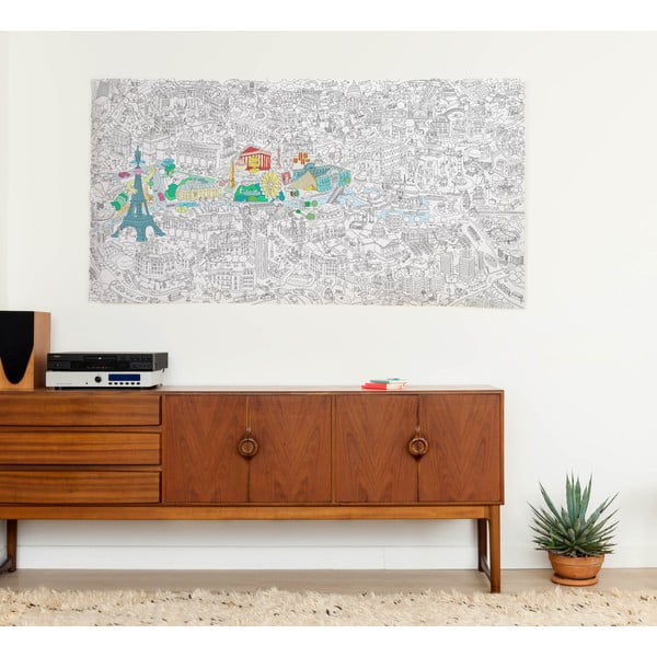 Planșă de colorat OMY Paris XXL (180 x 100 cm)