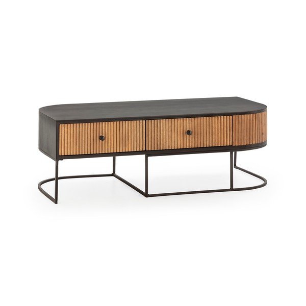 Măsuță de cafea în culoare naturală din lemn de mango 60x120 cm Curve – MOME