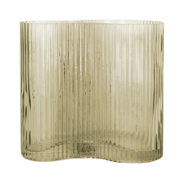 Vază din sticlă PT LIVING Wave, înălțime 18 cm, verde-image-3