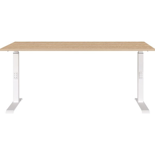 Birou reglabil cu blat cu aspect de lemn de stejar 80x160 cm Downey – Germania-image-1