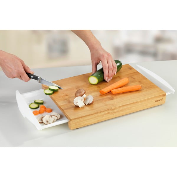 Tocător din bambus cu sertar Bina-image-1