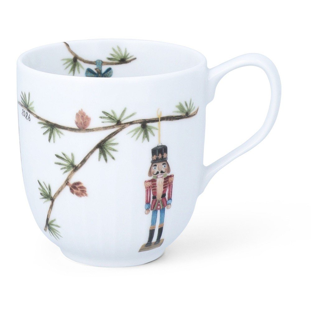 Cană albă din porțelan 330 ml cu model de Crăciun Hammershøi Christmas – Kähler Design