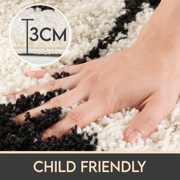 Covor pentru copii negru/crem ø 100 cm Fun – Ayyildiz Carpets-image-4