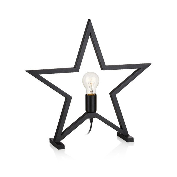 Decorațiune luminoasă din lemn Markslöjd Marta, înălțime 42 cm, negru-image-1