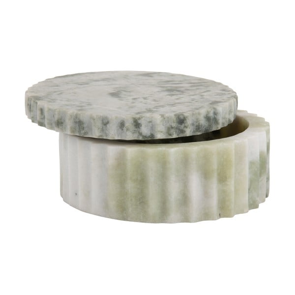Cutie de depozitare verde-deschis din piatră decorativă ø 15x6 cm Marble – PT LIVING
