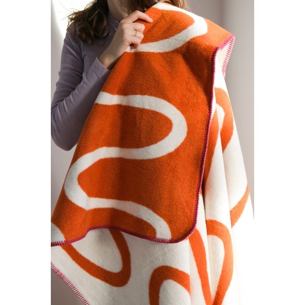Pătură portocalie 150x200 cm Swirl – noo.ma-image-2