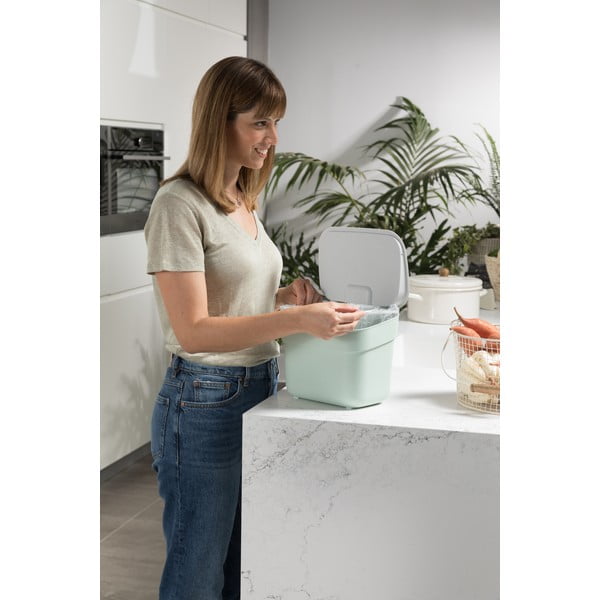 Recipient pentru deșeuri compostabile verde deschis 5 l Ready To Collect – Curver-image-1