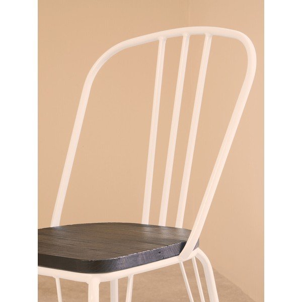 Scaun de dining alb/în culoare naturală din lemn de ulm District – Premier Housewares-image-3