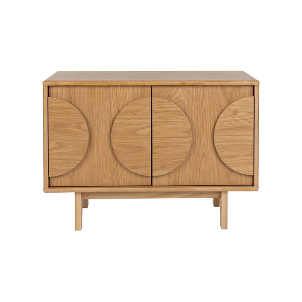 Comodă în culoare naturală joasă cu aspect de lemn de stejar 82x58 cm Groove – Zuiver