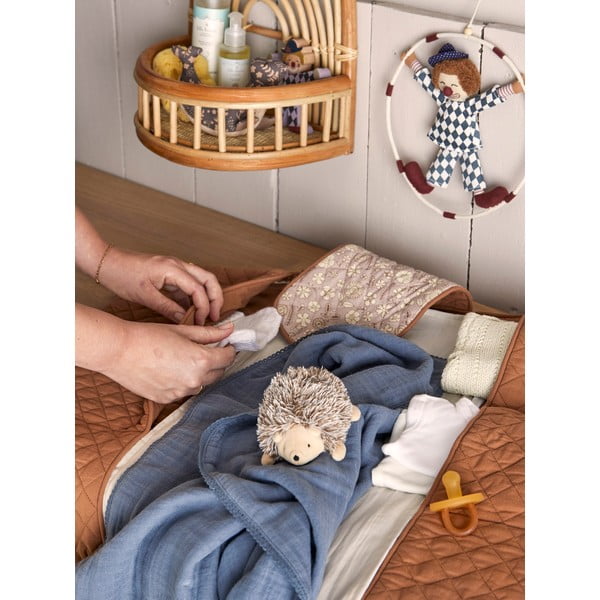 Pătură pentru copii albastră din bumbac 100x80 cm Muslin - Bloomingville Mini-image-4