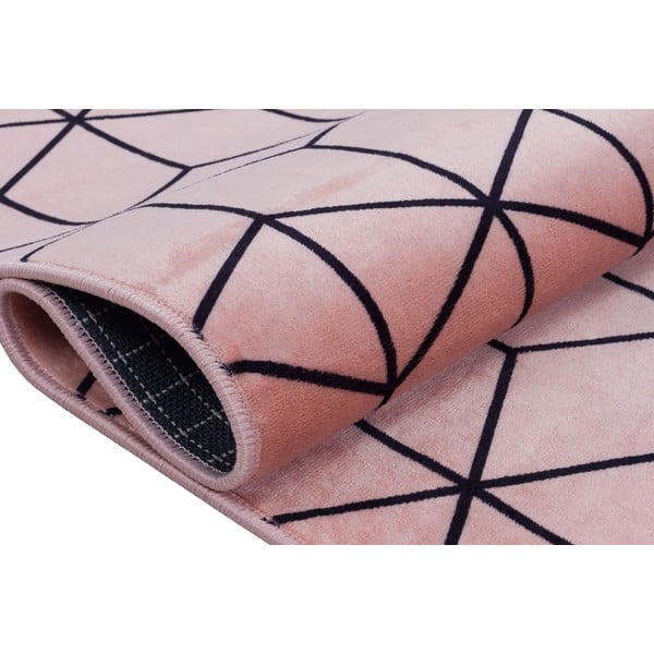 Covor roz lavabil 160x100 cm - Vitaus-image-2