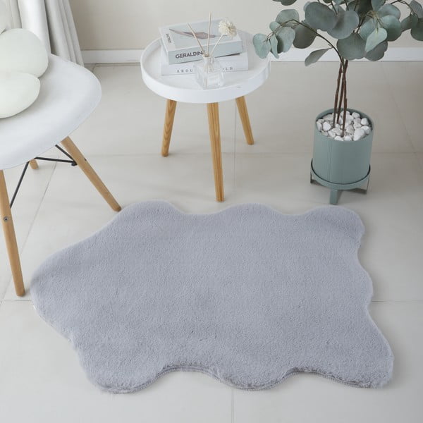 Blană gri deschis sintetică 60x90 cm Caty – Ayyildiz Carpets-image-3