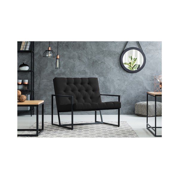 Fotoliu Mazzini Sofas Aster, negru-image-4