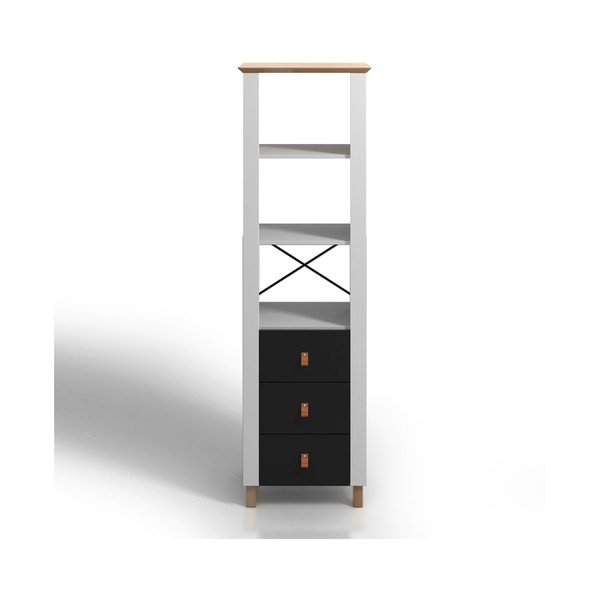 Bibliotecă cu 3 sertare SKANDICA Vaxholm-image-2