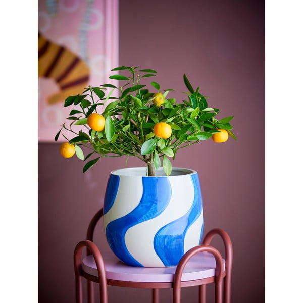 Ghiveci decorativ din gresie pictată manual ø 20,5 cm Romy – Bloomingville-image-2