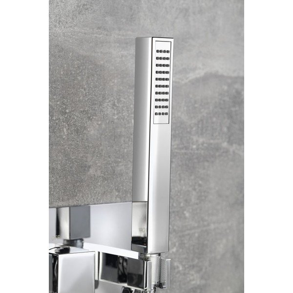 Baterie argintiu-lucios pentru duș încastrată (2 ieșiri) Latus – Sapho-image-3