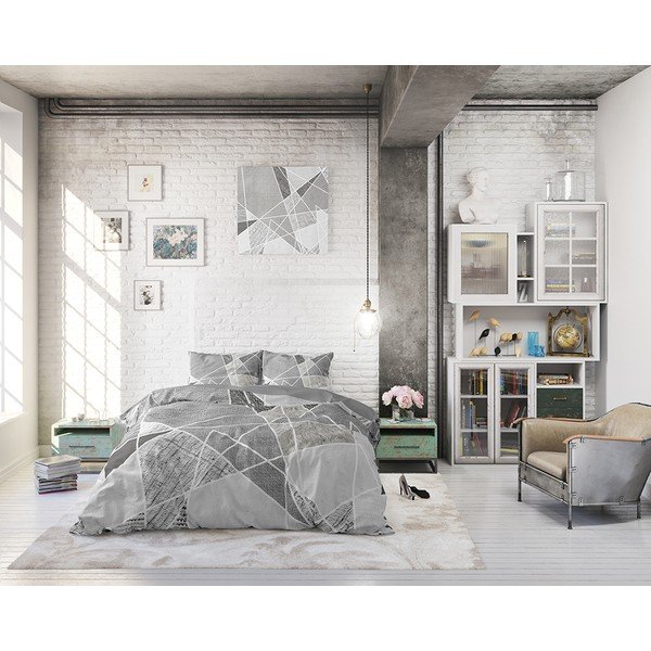 Lenjerie din bumbac pentru pat dublu Pure Cotton Furtrix, 200 x 200/220 cm-image-3