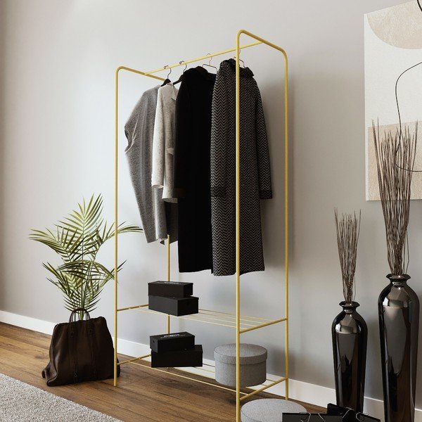 Suport pentru haine auriu din metal Frankenthal – Kalune Design-image-1