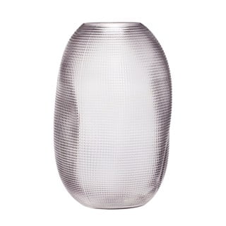 Vază din sticlă Hübsch Glam, înălțime 30 cm, gri