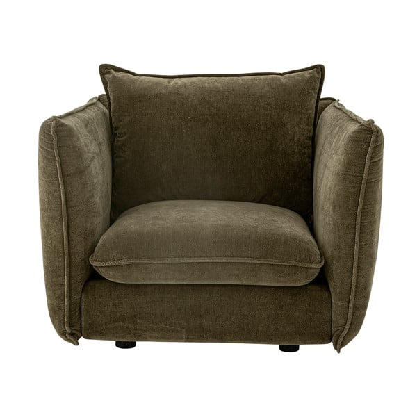 Fotoliu verde închis cu tapițerie din catifea Austin – Bloomingville-image-3