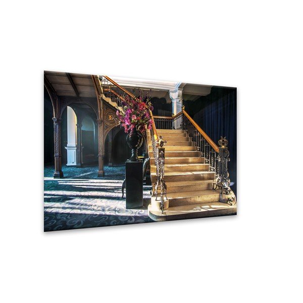 Tablou Styler Glas Modern Blue Curta, 80 x 120 cm-image-2
