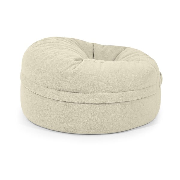 Fotoliu bean bag gri deschis cu tapițerie din țesătură bouclé Roll 105 – SLOWDOWN-image-2