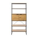 Bibliotecă în culoare naturală cu aspect de lemn de stejar 90x190x40 cm Cesura – Unique Furniture