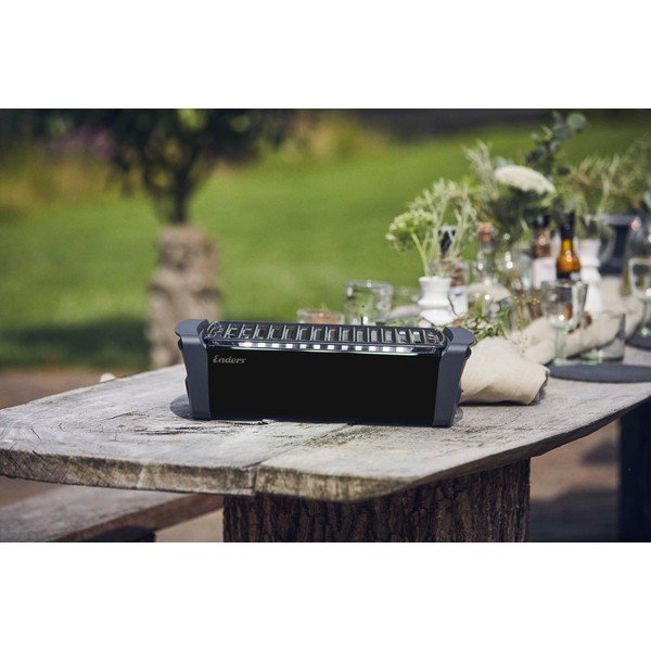 Grătar cu cărbune de lemn Aurora, negru-image-1