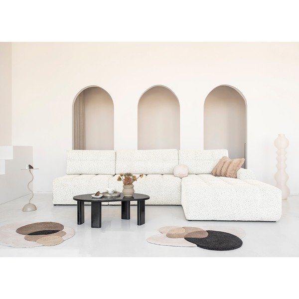 Colțar modular crem extensibil/cu spațiu de depozitare (cu colț pe partea dreaptă) Lulu – Miuform-image-1